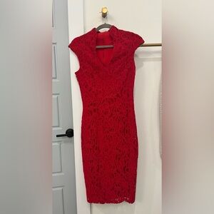 Alexia Admor Red Lace Dresss Size 4